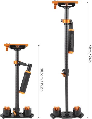 Gugxiom 3 Axis DSLR Camera Stabilizer, Carbon Fiber Handheld Gimbal for Video Live Streaming (500g-3000g Load) with Telescopic Center Post & Quick Calibration in Saudi Arabia