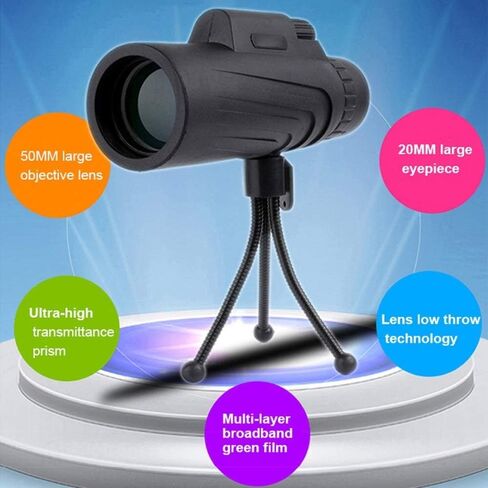 Compact 10x42 High Power Monocular with BAK4 Prism Lens for Adults & Kids - Ideal for Bird Watching, Travel, and Outdoor Activities in Saudi Arabia
