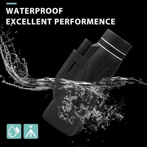 Monocular Telescope 80X100 High Power HD Monocular + Smartphone Holder & Tripod Waterproof Monocular with for Bird Watching Camping Hiking Traveling in Saudi Arabia