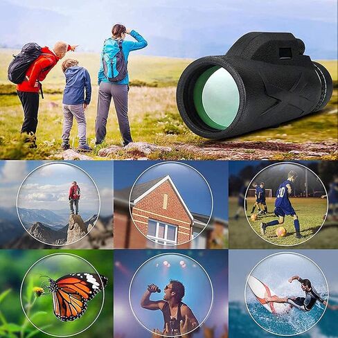 Monocular Telescope 80X100 High Power HD Monocular + Smartphone Holder & Tripod Waterproof Monocular with for Bird Watching Camping Hiking Traveling in Saudi Arabia