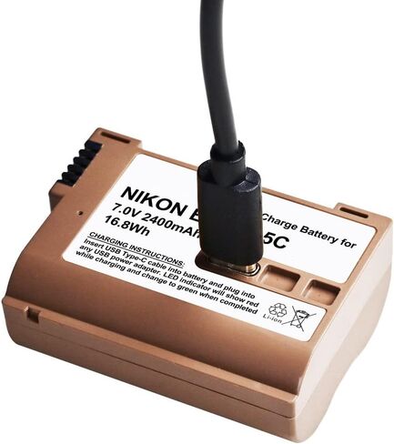 مجموعة التآزر الرقمية التآزر ، المتوافقة مع كاميرا Nikon Z6 II الرقمية: EM-USB-Typec-3B USB Cable ، بطارية Sdenel15C in Saudi Arabia