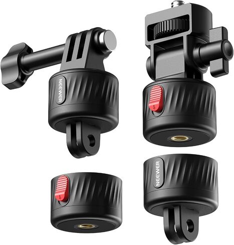 Neewer GP-24 Action Camera Mount Associory Kit لقطات POV ، 4 في 1 ABS Magnetic Quick Enser Mount مع 1/4 بوصة وقطعة قماش متوافقة مع GoPro DJI Osmo Action Insta360 in Saudi Arabia