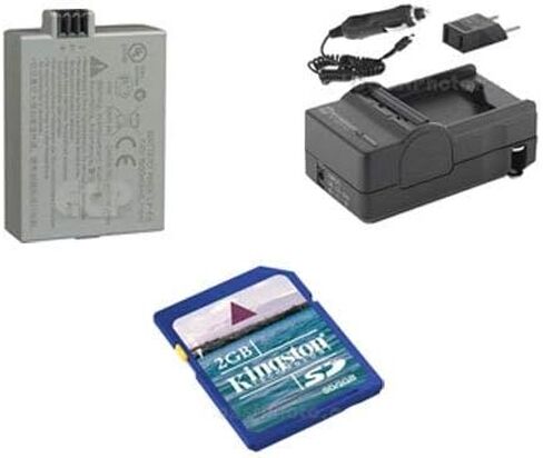 Synergy Digital Camera Accessory Kit, Compatible with Canon EOS Rebel XS Digital Camera Accessory Kit Includes: SDLPE5 Battery, SDM-186 Charger, KSD2GB Memory Card in Saudi Arabia