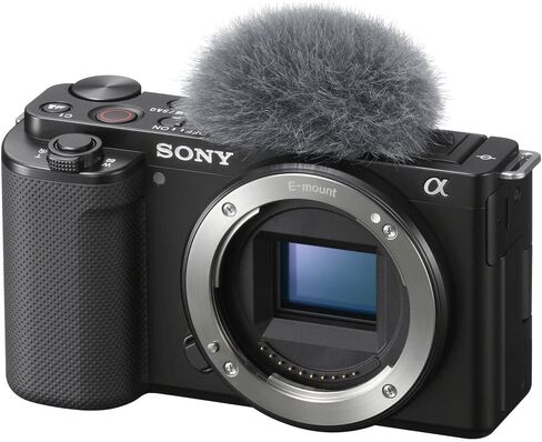 Sony ZV-E10 Mirrorless Camera (Body, Black) (ILCZV-E10/B) + 64GB Memory Card + Bag + Card Reader + HDMI Cable + Flex Tripod + Hand Strap + Memory Wallet + Cleaning Set (Renewed) in Saudi Arabia