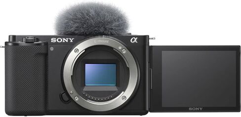 Sony ZV-E10 Mirrorless Camera (Body, Black) (ILCZV-E10/B) + 64GB Memory Card + Bag + Card Reader + HDMI Cable + Flex Tripod + Hand Strap + Memory Wallet + Cleaning Set (Renewed) in Saudi Arabia