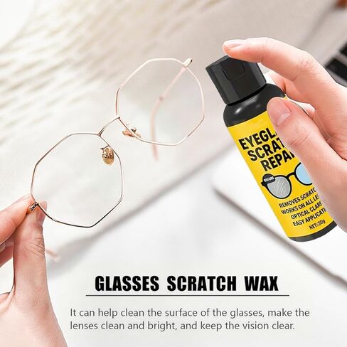 Scratch Remover for Eyeglasses, Glasses Scratch Repair, 30g Lens Cleaners Spray for Car Window Glass, Glasses, Watches, Screens, Improve Blur and Yellowing in Saudi Arabia