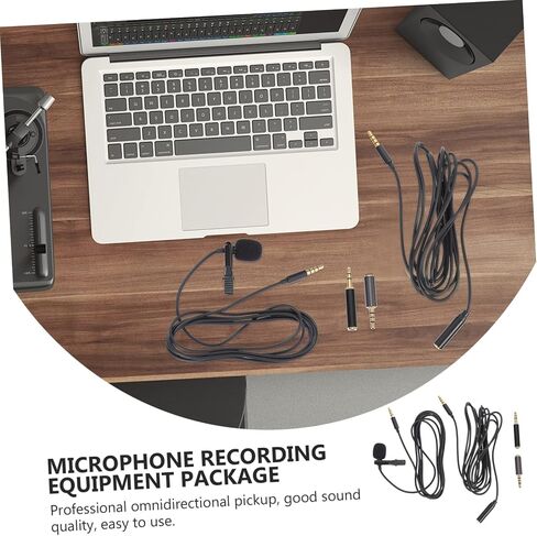 Toyvian 2sets Microphone مقابلة مجموعة مكثف Microphone لتسجيل الهاتف in Saudi Arabia