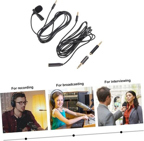 Toyvian 2sets Microphone مقابلة مجموعة مكثف Microphone لتسجيل الهاتف in Saudi Arabia