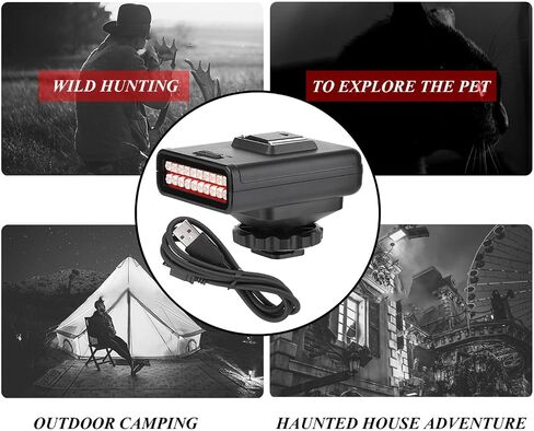 IR Light Vision Light ، مسافة 20 مترًا للتصوير ، USB محمول شحن الأشعة تحت الحمراء التصوير الفوتوغرافي ضوء الرؤية الليلية لكاميرا الفيديو in Saudi Arabia