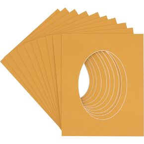 CountryArtHouse Black Acid Free 16x20 Oval Picture Frame Mat with White Core Bevel Cut for 14x17 Pictures - Fits 16x20 Frame - Pack of 1 Matboard in Kuwait