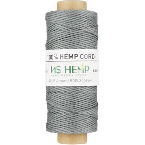NS HEMP】بكرة حبل القنب المستدام 100% لصنع المجوهرات والأساور والقلادات والحرف اليدوية وتزيين الهدايا وأكثر - 1 مم 62 م (040 أسود) in Kuwait