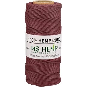 【 NS HEMP 】100% Sustainable Hemp Cord Spool for Jewelry Making Bracelets Necklaces Arts Crafts Gift Decoration and More - 1mm 62m (02# Blue) in Kuwait