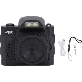 Asixxsix Mini Keychain Camera, 64MP 4K Ultra HD Portable Camera Keychain, 78° Wide Angle Lens 19 Filter Effects 1.54 Inch HD Display Long Battery Life Lightweight Micro Video (Black) in Kuwait