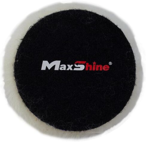 Maxshine 6" Universal Wool Buffing Polishing Pad – 100% Natural Wool with Hook & Loop – Professional Pad for Paint Correction & Oxidation Removal – Compatible with DA & Rotary Polishers in Saudi Arabia