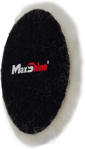 Maxshine 6" Universal Wool Buffing Polishing Pad – 100% Natural Wool with Hook & Loop – Professional Pad for Paint Correction & Oxidation Removal – Compatible with DA & Rotary Polishers in Saudi Arabia