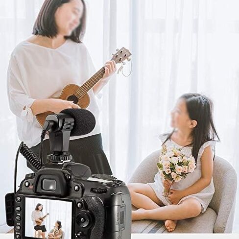 Phone Microphone Mini Portable 3.5mm Condenser Phone Video Camera Interview Microphone with Muff for in Saudi Arabia