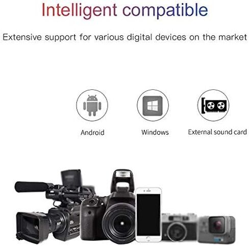 Phone Microphone Mini Portable 3.5mm Condenser Phone Video Camera Interview Microphone with Muff for in Saudi Arabia