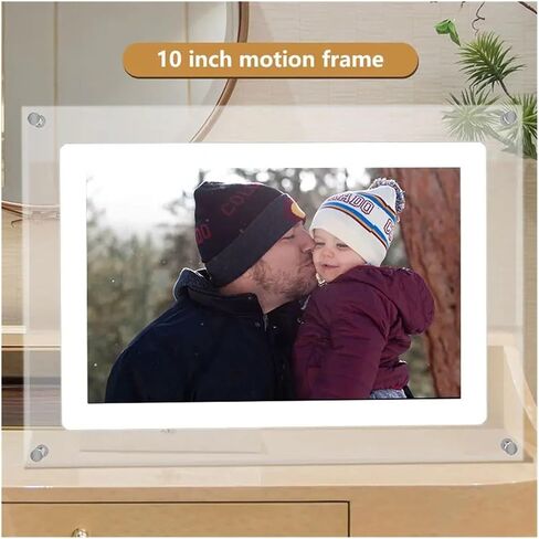 10.1 بوصة إطار الصور الرقمية أكريليك 1280 × 800 شاشة LCD مع البطارية ، ذاكرة 1G ، شحن النوع C ، عرض الفيديو والصورة ، إطار NFT in Saudi Arabia