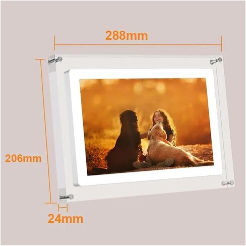10.1 بوصة إطار الصور الرقمية أكريليك 1280 × 800 شاشة LCD مع البطارية ، ذاكرة 1G ، شحن النوع C ، عرض الفيديو والصورة ، إطار NFT in Saudi Arabia