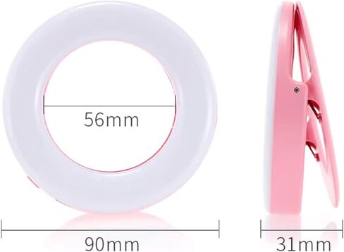 Fill Light Photo Fill Lamp LED Camera Selfie Fill Ring Beauty Fill Light Portable Ring Light Circle Light for Photoshoot Photography Photography, 9X9X3.1CM, White in Saudi Arabia