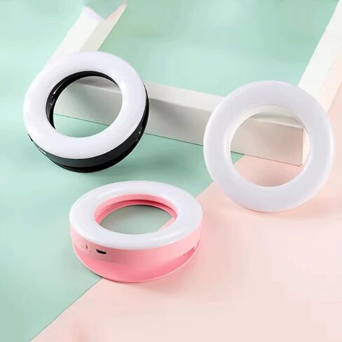 Fill Light Photo Fill Lamp LED Camera Selfie Fill Ring Beauty Fill Light Portable Ring Light Circle Light for Photoshoot Photography Photography, 9X9X3.1CM, White in Saudi Arabia