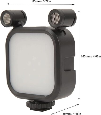 ملء مصباح LED LED ضوء محمول RGB أضواء الفيديو 2-في 1 قابلة للذوبان مصباح ملء اللوحة مع ميكروفو ستيريو مزدوج للتصوير الفوتوغرافي التصوير الفوتوغرافي in Kuwait