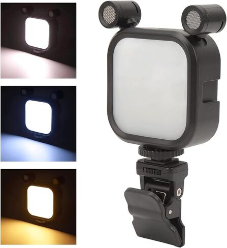 ملء مصباح LED LED ضوء محمول RGB أضواء الفيديو 2-في 1 قابلة للذوبان مصباح ملء اللوحة مع ميكروفو ستيريو مزدوج للتصوير الفوتوغرافي التصوير الفوتوغرافي in Kuwait