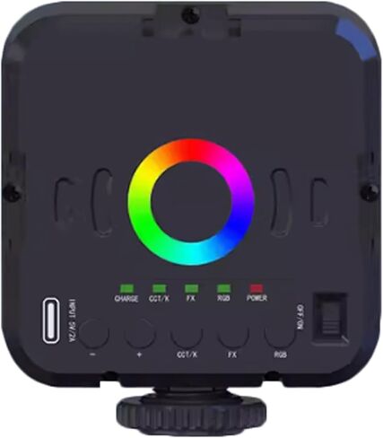 ملء ضوء الفيديو LED ضوء الجيب ملء ضوء الكاميرا ضوء RGB آثار الإضاءة المحيطة إضاءة لوحة صور محمولة للتصوير الفوتوغرافي كاميرا الفيديو in Kuwait