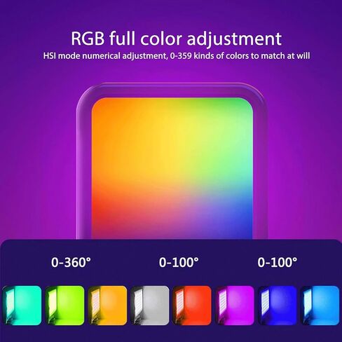 ملء ضوء الفيديو LED ضوء الجيب ملء ضوء الكاميرا ضوء RGB آثار الإضاءة المحيطة إضاءة لوحة صور محمولة للتصوير الفوتوغرافي كاميرا الفيديو in Kuwait