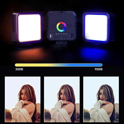 ملء ضوء الفيديو LED ضوء الجيب ملء ضوء الكاميرا ضوء RGB آثار الإضاءة المحيطة إضاءة لوحة صور محمولة للتصوير الفوتوغرافي كاميرا الفيديو in Kuwait