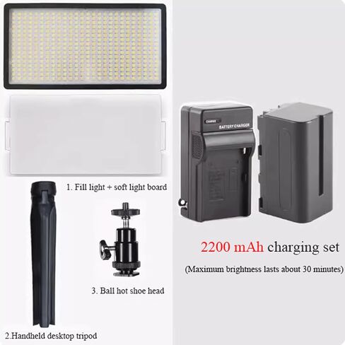 ملء ضوء 2200 مللي أمبير في الساعة LED فيديو مصباح مصباح مصباح LED مصباح LED مع لوحة الانتشار 416 حبات المصباح صور ملء الصورة لتصوير الصور الفوتوغرافية in Kuwait