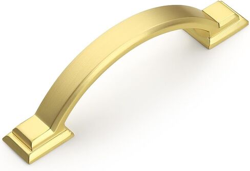 Mengico 10 Pack 3 Inch (76mm) سحب خزانة القوس الذهب - مقابض درج الزنك المطبخ والمطبخ ، أجهزة خزانة الطراز القديمة in Saudi Arabia