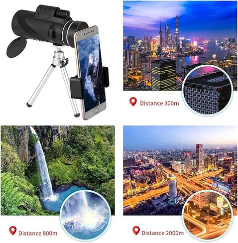 Updated Newest Monocular Telescope 40X60 High Power Zoom 1000 Meters Long Range Compact Telescope Suitable for Outdoor Bird Watching/Travel in Saudi Arabia