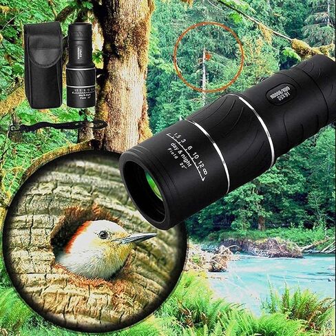 Portable 16 X 52 High Over Binoculars Telescope Monocular 66 / 8000M Plastic Binoculars Outdoor Black Outdoor Sports Telescope in Saudi Arabia
