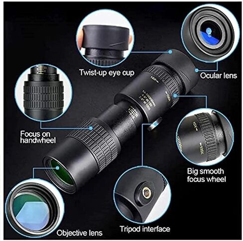 التلسكوب - 4K 10-300x40mm - Telephoto Super Zoom Telescope Telescope Portable HD BAK4 PRISM TRUPOD TRIPOD TELESCOPE TELESCOP in Saudi Arabia