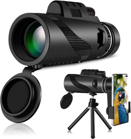 هدية أحادية التلسكوب 10 × 40 رؤية ليلية عالية الطاقة لصالح حامل الهواتف الذكية ترايبود BAK4 PRISM تلسكوب مضاد للماء للبالغين أطفال مشاهدة الطيور الإكسسوارات التخييم التخييم in Saudi Arabia