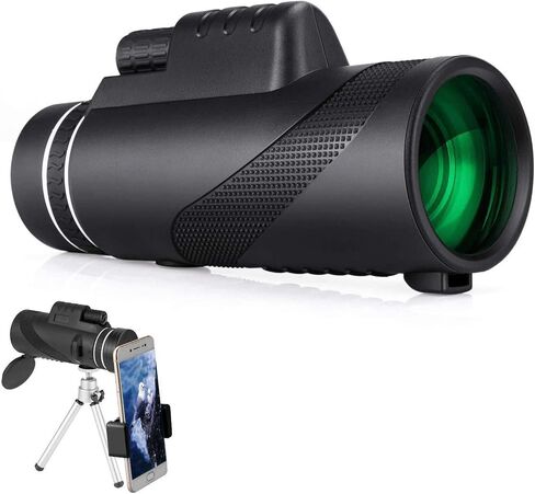 هدية أحادية التلسكوب 10 × 40 رؤية ليلية عالية الطاقة لصالح حامل الهواتف الذكية ترايبود BAK4 PRISM تلسكوب مضاد للماء للبالغين أطفال مشاهدة الطيور الإكسسوارات التخييم التخييم in Saudi Arabia