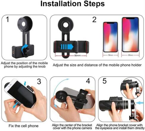 هدية أحادية التلسكوب 10 × 40 رؤية ليلية عالية الطاقة لصالح حامل الهواتف الذكية ترايبود BAK4 PRISM تلسكوب مضاد للماء للبالغين أطفال مشاهدة الطيور الإكسسوارات التخييم التخييم in Saudi Arabia