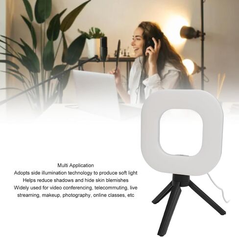 Video Conference Lighting, 1500lm 72 LEDs USB Video Light with Clip & Tripod, 10 Brightness 5 Color Adjustable, Webcam Lighting for Makeup and Live Streaming, Computer Laptop in Saudi Arabia