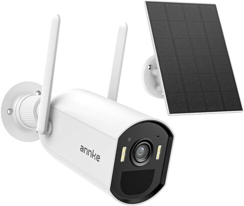 ANNKE 4MP Security Bullet Camera ، اللاسلكي المراقبة الداخلية في الهواء الطلق ، الصوت في اتجاهين ، رؤية ليلية ملونة ، اكتشاف البشر PIR ، مقاوم للطقس ، الوصول عن بُعد ، ما يصل إلى 256 جرام ، Alexa ، Alexa in Kuwait