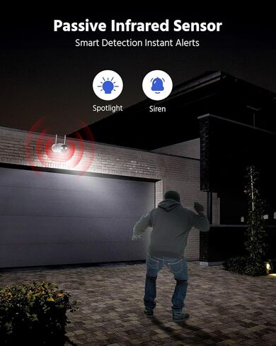 ANNKE 4MP Security Bullet Camera ، اللاسلكي المراقبة الداخلية في الهواء الطلق ، الصوت في اتجاهين ، رؤية ليلية ملونة ، اكتشاف البشر PIR ، مقاوم للطقس ، الوصول عن بُعد ، ما يصل إلى 256 جرام ، Alexa ، Alexa in Kuwait