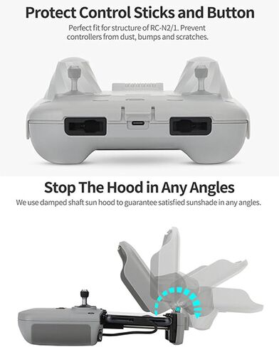 RC N2/1 حامي تحكم الغلاف Sun Hood Sunshade متوافق مع DJI RC-N2/1 وحدة التحكم عن بُعد لـ DJI Mini 4 Pro/Air 3 Occistories in Kuwait