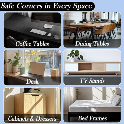 Clear Corner Protectors Guards - Proofing Corners and Edges,Edge Safety Bumpers Guards for Table,Fireplace,Sharp Corners,Edge Protector 6.6ft (2M) with 8 Corners in Saudi Arabia