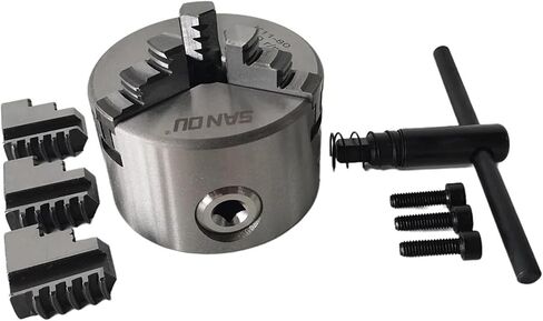 3 Jaw Lathe Chuck Manual Chuck 3 "K11-80 مخرطة المخرطة ذاتية الجزء 80 مم مجموع 2 مجموعة من الفكين in Saudi Arabia