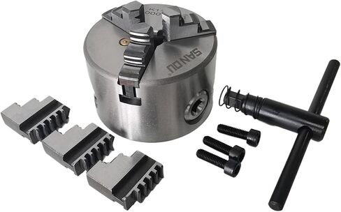 3 Jaw Lathe Chuck Manual Chuck 3 "K11-80 مخرطة المخرطة ذاتية الجزء 80 مم مجموع 2 مجموعة من الفكين in Saudi Arabia