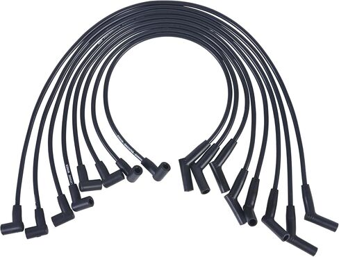 RLP Silicone Spark Plug Wires Set 8.0mm Blue Replacement for SBF Small Block Ford Valve Cover Wires 221 255 260 289 302 351W Fits HEI Distributor Caps in Saudi Arabia