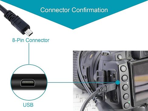 MaxLLTo 5ft Long USB 2.0 Camera Data Cable Charger Cord for Panasonic Lumix DMCLZ5 DMC-LZ5 DMC-LZ5EB DMC-LZ5EE DMC-LZ5EF DMC-LZ5EG in Saudi Arabia