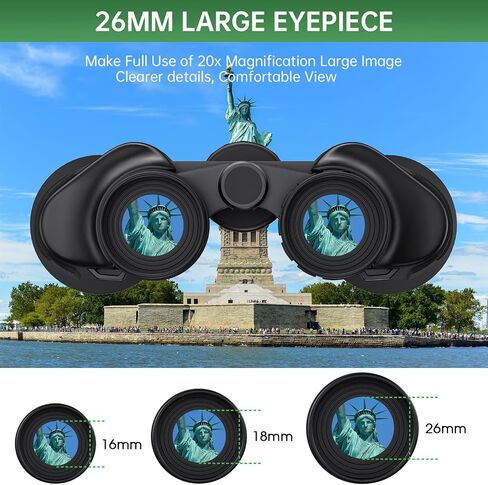 20x50 High Powered Binoculars for Adults, Premium Waterproof Compact Binoculars with Low Light Vision for Bird Watching Hunting Football Games Travel Stargazing with Carrying Bag in Saudi Arabia