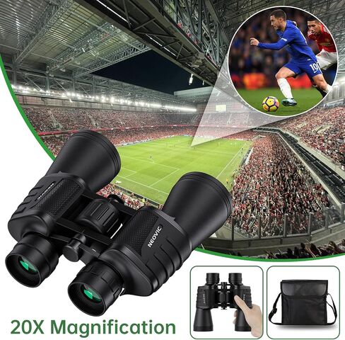 20x50 High Powered Binoculars for Adults, Premium Waterproof Compact Binoculars with Low Light Vision for Bird Watching Hunting Football Games Travel Stargazing with Carrying Bag in Saudi Arabia