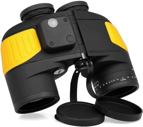 Binoculars Adult Binocular for Adults, 10X50 Waterproof Marine Binoculars with Rangefinder Function - Night Vision Compass Fogproof Prism - for Boating Fishing Hunting in Saudi Arabia